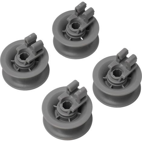 4er-Set Rollen für den oberen Geschirrkorb von Geschirrspülern, kompatibel mit Bosch, Metall, grau (1/5)