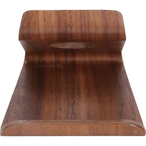 Support de bureau double face en noyer pour tablette PC, support de téléphone portable, accessoire (marron noisette)