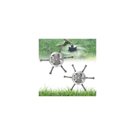 2er-Pack Stahldraht-Grastrimmerbürsten für Rasentrimmer und Freischneider, Freischneiderzubehör, 5 mm Bohrung, akkubetriebene Unkrautbürste, Rasentrimmer, Glas (1/5)