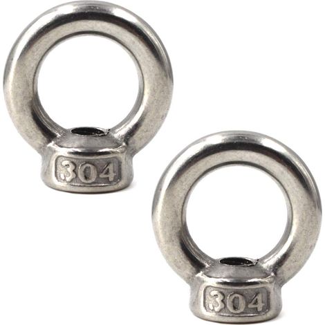 M14 Écrou à oeil en acier inoxydable 304 Écrou de bague Pack de 2 (1/5)