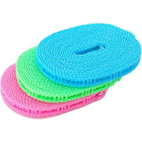 3pcs 3m Portable Corde  Linge Corde  Linge Corde  Linge Pour Extrieur Intrieur Famille Voyage Vtements Schage (1/4)