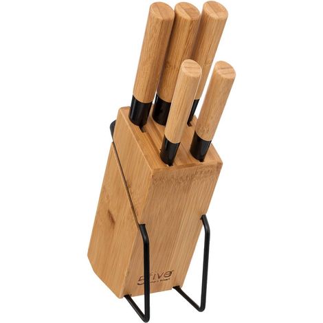 Bloque de bambú con 5 cuchillos 32.5x22.5x7.5cm 3560233819666 78042 5 FIVE (1/5)