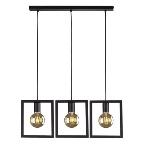 Suspension noire rectangulaire loft Kaja Lavaya K-4033