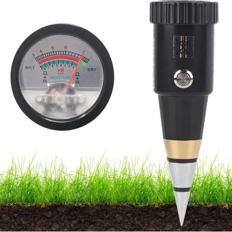Testeur de Sol 3 en 1 - Mesureur d'Humidité et pH pour Jardin, Agriculture et Bonsaï - Analyseur de Terre Portable sans Pile-lsw (1/5)