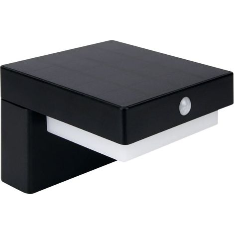 Applique Murale Solaire 220lm USB-C Carré IP54 Noir - Blanc Chaud 2300K - 3500K - SILAMP (1/2)
