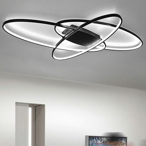 Senderpick – Plafonnier LED 70W 5600LM dimmable – Température de couleur 3000k-6500k – Télécommande incluse – Design géométrique pour salon, chambre, cuisine (1/5)