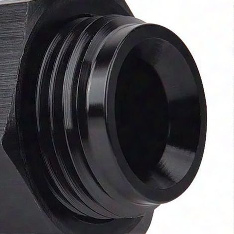 6AN Raccord cloison droite aluminium, adaptateur carburant 6AN mâle-mâle, composant auto haute performance, raccord droit étanche pour circuit essence. (1/2)