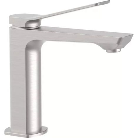 RUBINETTO MISCELATORE MONOCOMANDO STEEL LOOKING PER LAVABO SERIE TILT - 3/8 - SENZA PILETTA - STEEL LOOKING - PAF