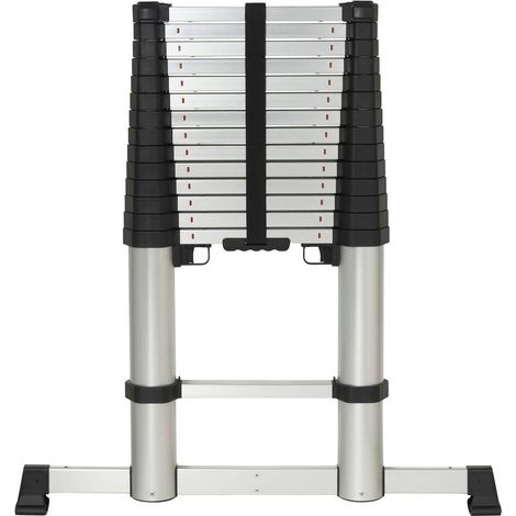 TOOLCRAFT TO-9610266 Lega di alluminio Scala telescopica Montaggio senza utensili Altezza operativa max: 5.12 m Allumin