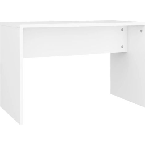 Taburete tocador blanco 70 x 35 x 45 cm madera contrachapada blanca DEC024974 (1/4)