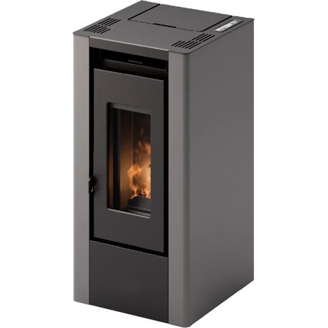 stufa a pellet freepoint "piko 6" titanio 5,5 kw (1/4)