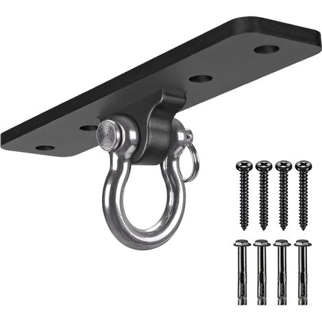 Suspension de Plafond Hamac Balançoire Fixation pour Chaise Hamac Suspendue pour Sac Lourd Fixation Murale en Bois/Béton Cadre d'escalade en bois et béton, pivotant, sac de frappe, corde de yoga, cha (1/5)