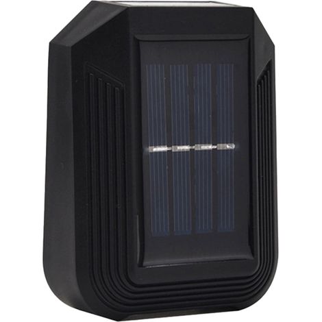 Lanterne Solaire Murale Haut-Bas - Éclairage Extérieur IP65 - Pour Jardin, Porche, Cour - Noir - 2 Pièces (1/5)