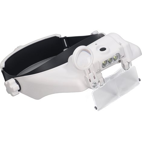 Loupe frontale rechargeable à LED avec 4 verres pour la lecture et la réparation (1/5)