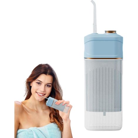 Tragbarer Munddusche mit 200 ml Wassertank, elektrischer Munddusche mit 3 Modi, wiederaufladbarer Munddusche für unterwegs und die Nacht (1/5)