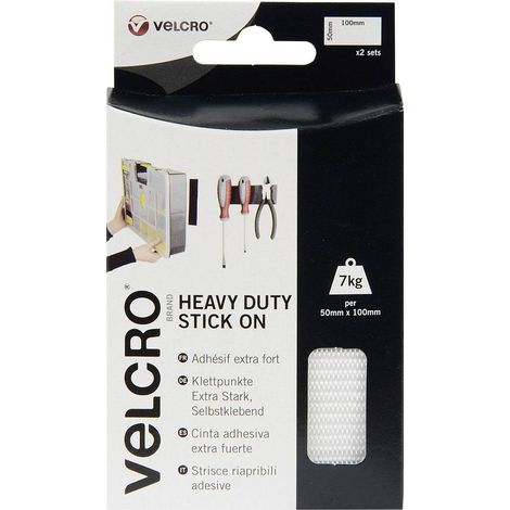 Velcro 5030610602405 bandes auto-agrippantes blanches 50x100 mm