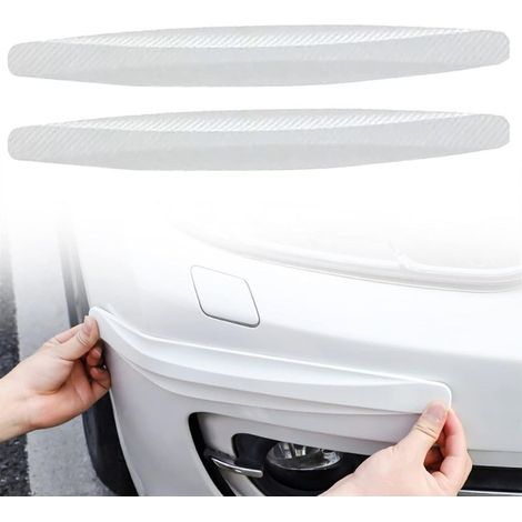 (Blanc)Pare-Chocs Voiture Bandes, Bande de Caoutchouc de Pare-Chocs, Protecteur de Pare-Chocs, Caoutchouc Anti-Collision, Bandes de Caoutchouc Anti-Collision, Anticollision Pare-Chocs (Blanc) (1/5)