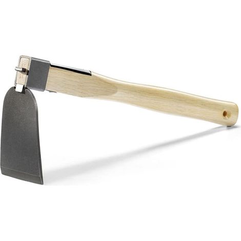 Houe de jardin - outil de jardin - houe et râteau - houe à main avec manche en bois pour ameublir le sol et désherber (1 pièce). (1/4)