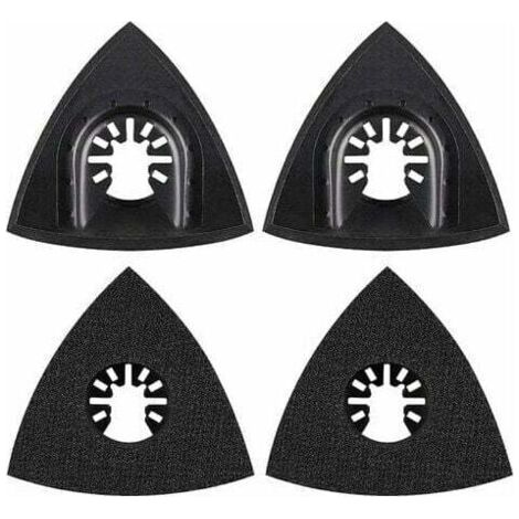 4Pcs Patin de Ponçage 80mm Multi-outil Accessoires pour Patin de Fixation, Lame à Multi Outil, Accessoires Outil Oscillant pour Power Tool, Worx Tool, Bosch Multi Outil (1/4)
