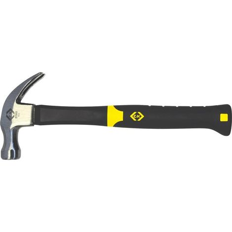 Marteau de coffreur anti-vibration Manche en fibre de verre 454 g