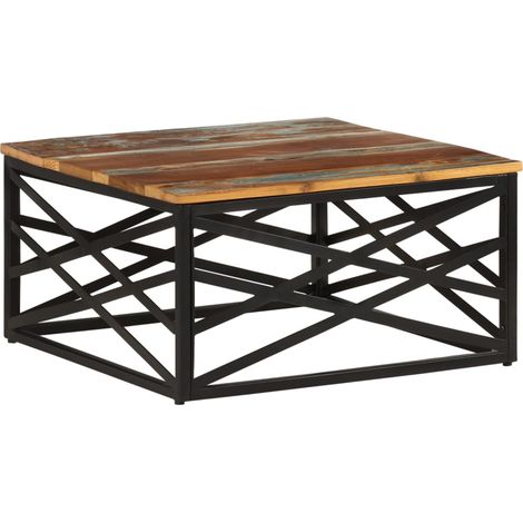 Couchtisch 68x68x35 cm Altholz Massiv