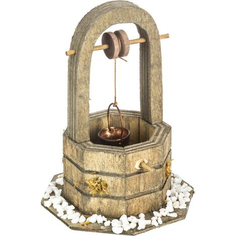 Deko-Accessoire für die Krippe - Achteckiger brunnen