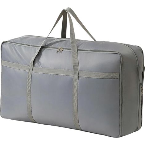 Sac de rangement pour couette, organisateur gain de place, grand format avec paroi robuste, accessoire de literie à la texture raffinée, 70 x 40 x 20 cm, idéal pour les placards, parfait pour les voya