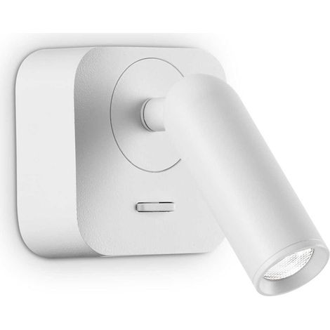 Applique Moderna Bean Square Metallo Bianco Led 3W 3000K Luce Calda (1/2)