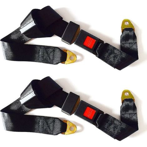 Confezione da 2 cinture di sicurezza universali regolabili, kit di imbracatura di sicurezza regolabile a 2 punti, cintura di sicurezza singola e doppia (1/5)