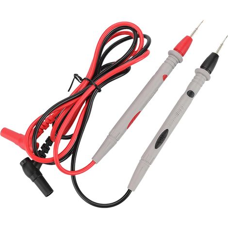 2 Câbles de Mesure pour Multimètre en Silicone Haute Précision 103 cm, Pointes de Test Fines avec Manche PVC, Câble Universel pour Multimètre Digital, Électronique et DIY (1/5)
