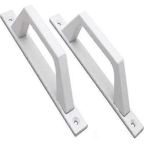 Poignée de porte en alliage d'aluminium, fixée sur verre, pour cuisine. (1/4)