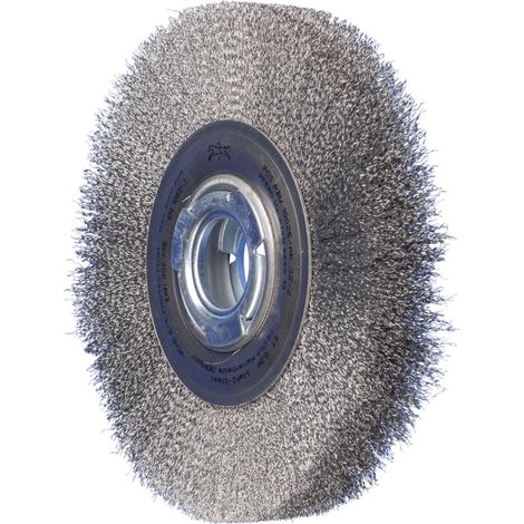 PFERD TOOLS Rundbürste breit ungezopft RBU Ø180x25xvariable Bohrung Stahl-Draht-Ø0,20 Schleifbock (1/4)