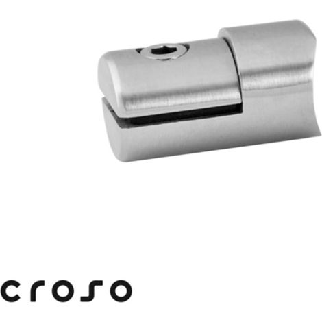 Pince à tôle inox 304 pour poteau de garde-corps plat pour épaisseur de 1,5 à 4 mm - CROSO