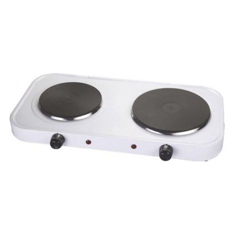 FORNELLO ELETTRICO DOPPIO PORTATILE DA CAMPEGGIO 2 PIASTRE IN GHISA 2500W 27674