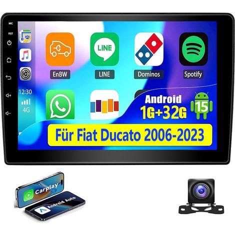 Autoradio Android 15 avec DAB+ pour Fiat Ducato (2006-2023) - GPS, Wi-Fi, Bluetooth, RDS - 1+32G CAM