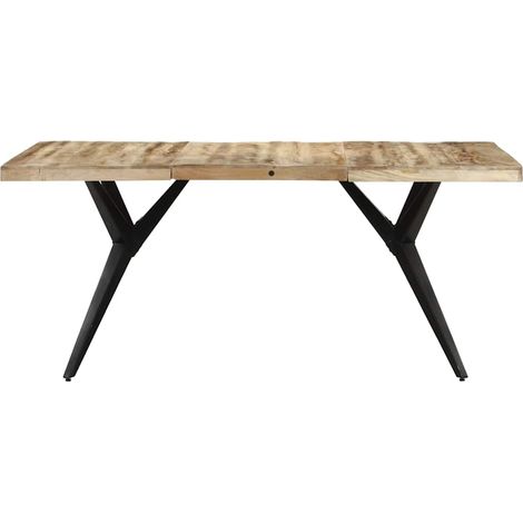 Maison Exclusive - Table à manger 160x80x76 cm Bois de manguier brut (1/5)