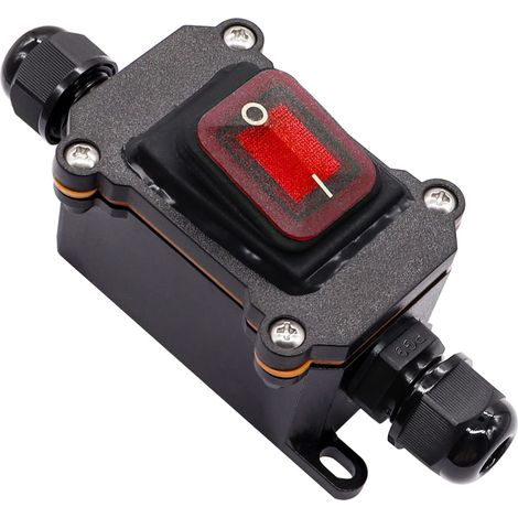 1 Interrupteur étanche IP67, 12 V CC, 20 A, boîtier ABS robuste, pour application extérieure (1/5)