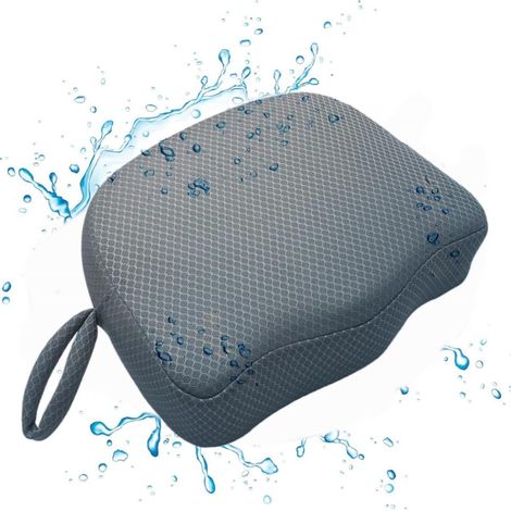 Siège Rehausseur De Bain, 38 x 30 x 13 cm Coussin Baignoire Antidérapant - Coussin Baignoire Adultes et Enfants à Séchage Rapide - Bain Chaud Intérieur Et Extérieur (Gris) (1/5)