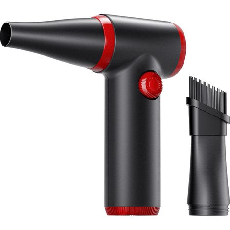 Druckluftgebläse, kontinuierliche Geschwindigkeit, elektrisch, leistungsstarker Staubsammler, 100500 U/min, Druckluft-Staubsammler mit LED-Licht, PC-Clean-Air-Bombe für Tastatur, Auto
