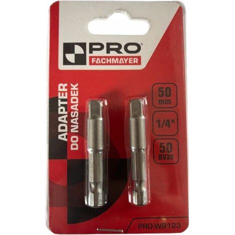 ADATTATORE PER PRESE 50mm 1/4" ACCIAIO AL CARBONIO S2 2 pz. (1/3)