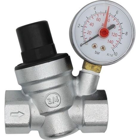 DN15 1/2 Inch Water Pressure Reducer Water Pressure Regulator with Pressure Gauge (1/5)