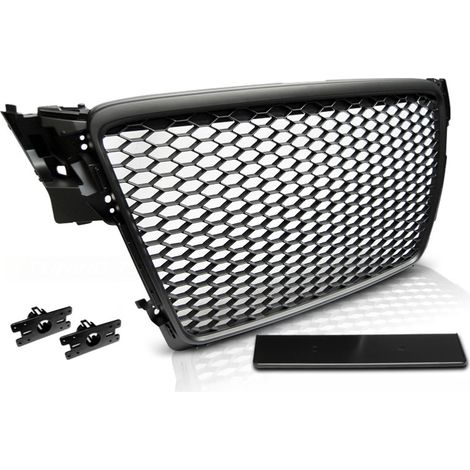 Grille de calandre pour Audi A4 B8 de 2008 a 2011 look Sport noir matt-27318002