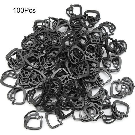 100 Crochets en plastique pour filet d'ombrage, crochets suspendus pour toile d'ombrage, accessoires de serre (1/5)