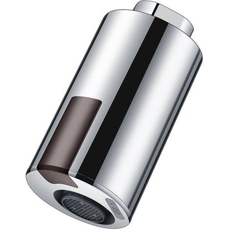 Robinet automatique infrarouge sans contact – Détection rapide 0,1 seconde – Économiseur d'eau – Finition métal argenté pour cuisine et salle de bain