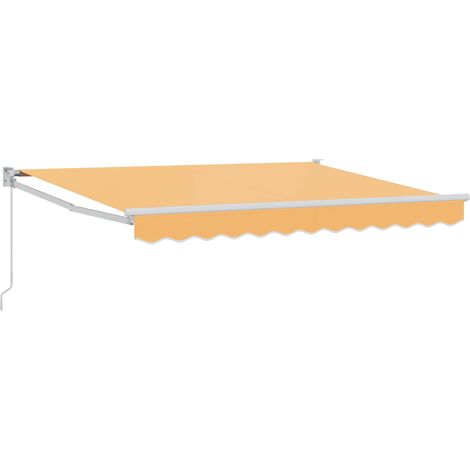 Einziehbare Markise Sand 3 x 2 m 100% Polyester und Aluminium vidaXL