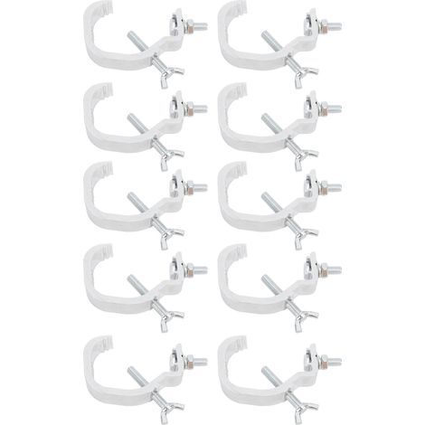 Kit de 10 crochets de fixation pour projecteurs asservis, en aluminium moulé, robustes et sécurisés pour charges lourdes. (1/5)