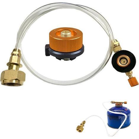 1pc Adaptateur Bouteille Gaz Adaptateur Camping Rechaud Camping Cartouche Gaz Camping Butane Gaz Recharge Tuyau Gaz Propane pour Le Voyage Le Terrain Le Camping Le Pique-Nique