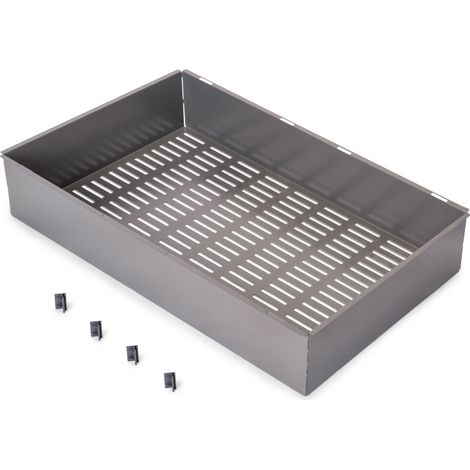 Emuca Cassetto Metallico Quarz Titanio 640x420x140 mm