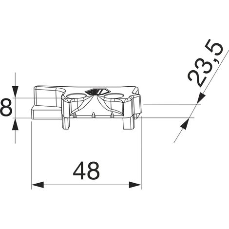 MACO MM Hebeteil PVC 12/20-13, KBE/KÖMMERLING/TROCAL, rechts, silber (359294)