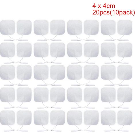 10/20 électrodes de stimulation musculaire en gel, tissu non tissé, coussinets de rechange auto-adhésifs pour appareil de thérapie numérique TENS05270